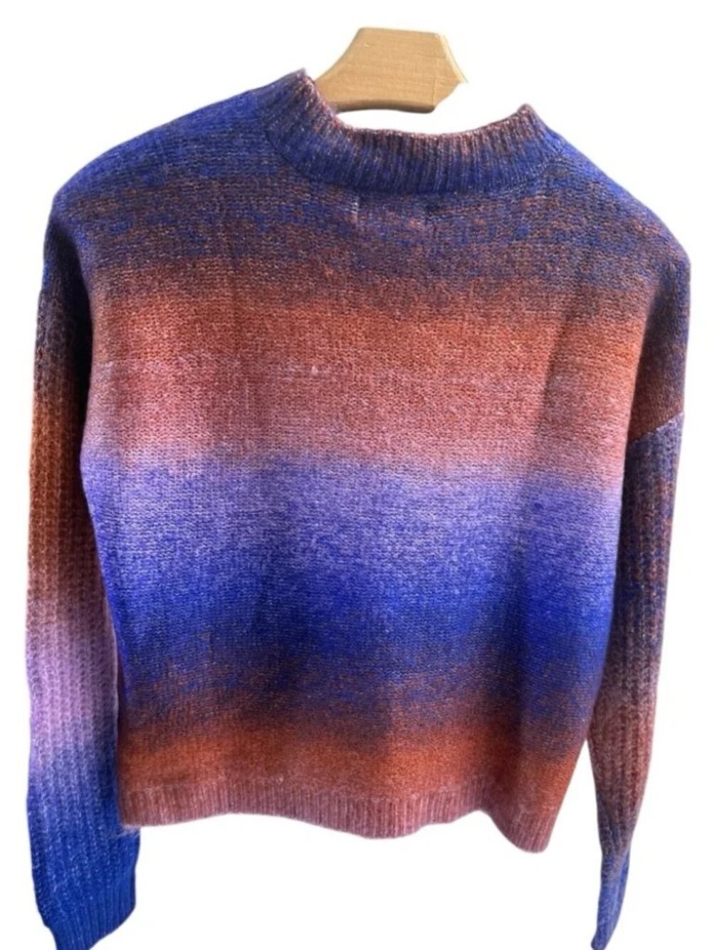 NWT Ten Sixty Sherman Crewneck Cable Knit Oversized Comfy Ombre Sweater